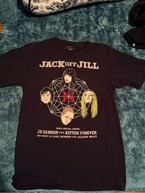 LE Jack Off Jill Orange Peel Reunion 2015 Tshirt Sz S *rare*